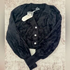 For Love And Lemons Black Fiona Sweater